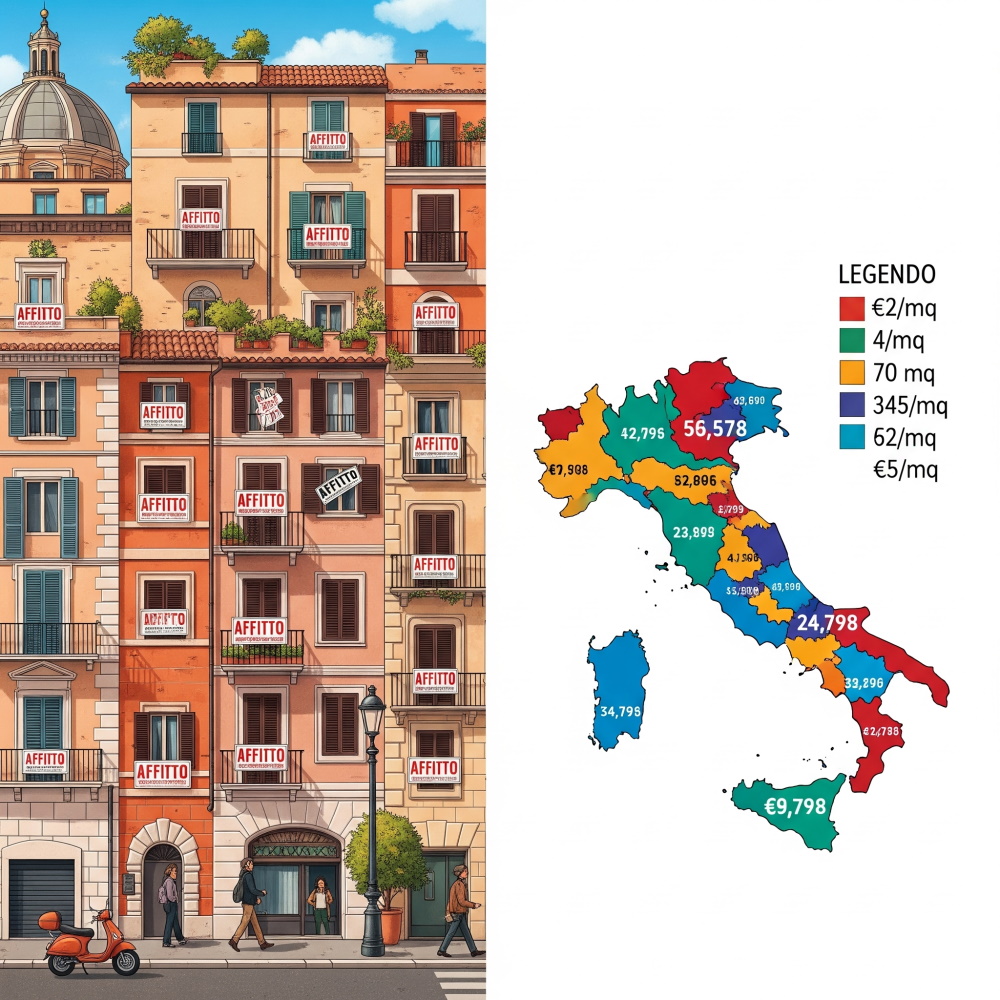 immagine che mostra l'andamento degli affitti nel 2025